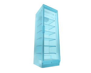 Fridge isolated on transparent background. 3d rendering - illustration