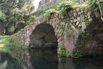 ruins of the ancient stone bridge