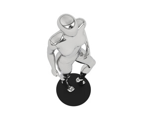 Mannequin isolated on transparent background. 3d rendering - illustration