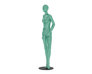 Mannequin isolated on transparent background. 3d rendering - illustration