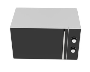 Microwave isolated on transparent background. 3d rendering - illustration