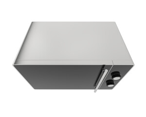 Microwave isolated on transparent background. 3d rendering - illustration