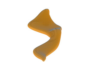 Futuristic bench isolated on transparent background. 3d rendering - illustration