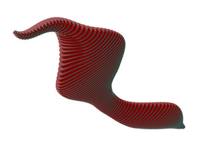 Futuristic bench isolated on transparent background. 3d rendering - illustration