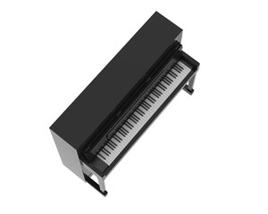 Piano isolated on transparent background. 3d rendering - illustration