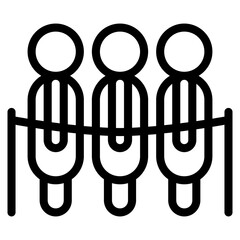 queue icon with outline style. Suitable for website design, logo, app, UI and ETC.