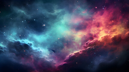Visualize an explosion of color set against the backdrop of deep space.