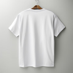 white back t-shirt on a white background