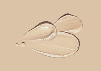 texture gel serum on beige background