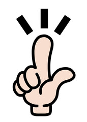 Obraz premium 指さし アイコン 記号 サイン タッチ ワンポイント