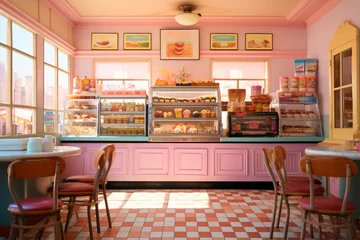 Tuinposter the interior of a cozy family confectionery, bakery © Outlander1746