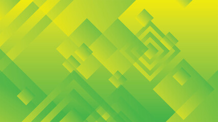 Abstract green and yellow gradient background with rectangle lines