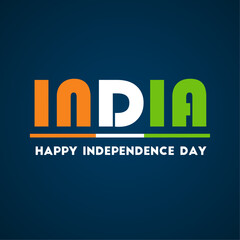 Vector illustration poster of 15th August Indian independence day.
