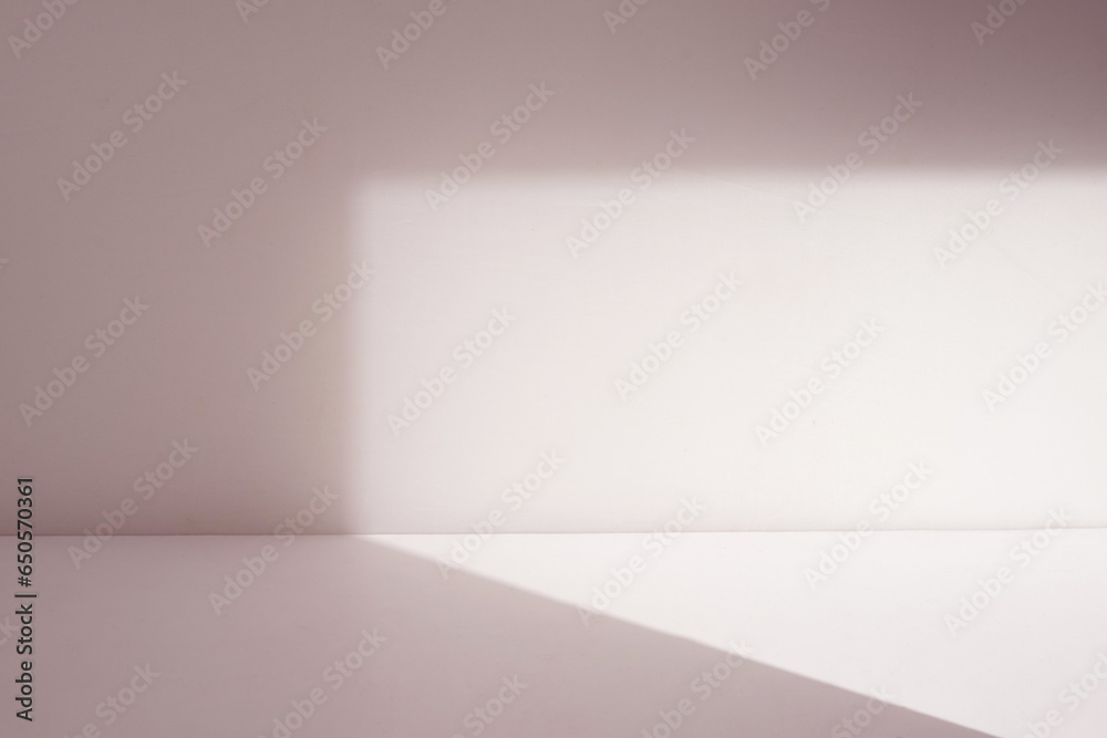 Poster empty room with shadow and light