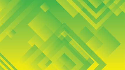 Abstract green and yellow gradient background with rectangle lines