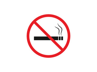 No smoking cigarette sign. EPS 10 vector illustration. CMYK redy to print.