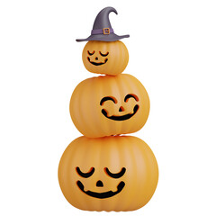 3d render of pumpkin with halloween season.