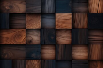Black walnut wood, Solid wood panel background.