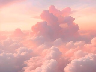 Cloudscape in pastel colors 