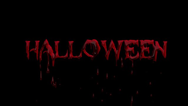 Happy Halloween animated title motion element - Crafted with vibrant colors and playful animations