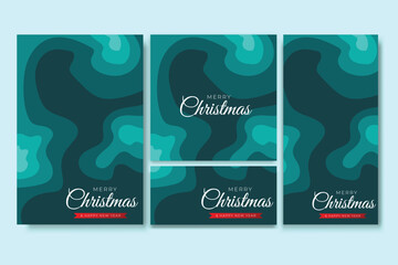 Merry Christmas Flyer and Social media Bundle Set Abstract Background 8