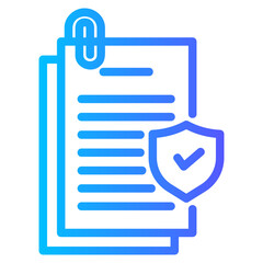insurance policy gradient icon