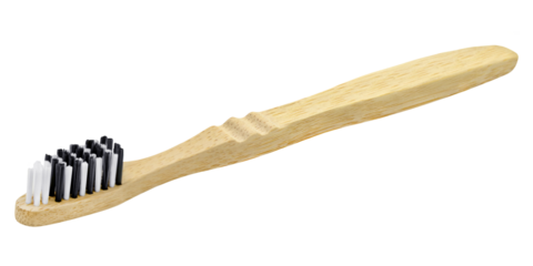 Zahnbürste aus Bambus und Hintergrund transparent PNG cut out  Bamboo Toothbrush