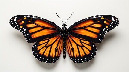Fototapeta na wymiar Monarch butterfly isolated on white background.