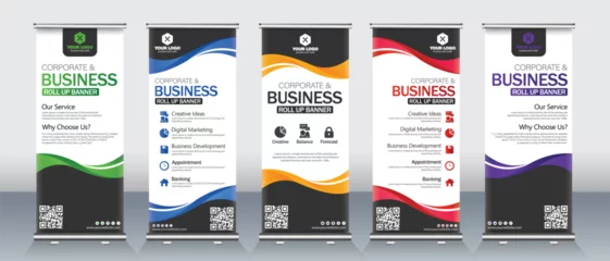 Foto op Canvas Creative Roll up banner for business events, marketing presentations, pull up banners for x stands with print ready design © Shalitha Ranathunge