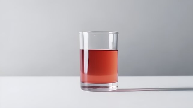 Isolated Drinks on a White Background Illuminated by the Warm Hues of a Setting Sun