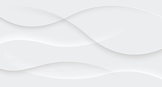 Light soft waves background. Light shadow texture. Wavy gray pattern.