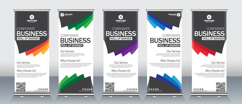 Modern and creative Roll up banner design for business events, presentations