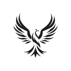 phoenix vector on white background