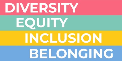 DEIB strategy infographic has 4 personality types like D diversity, E equity, I inclusion, and B belonging. Business marketing visual slide presentation.