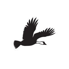 goose flying silhouette