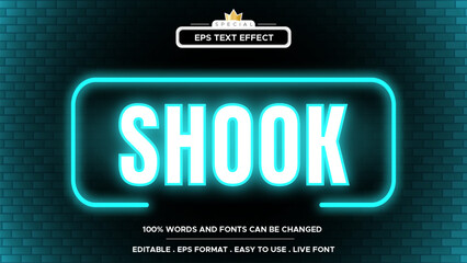 Shook Neon Text Effect Vibrant Typography with a Startling Impact