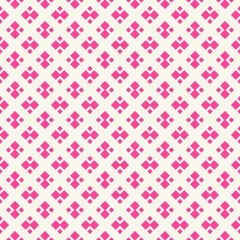 Seamless pattern with pink rhombuses. Vector background.