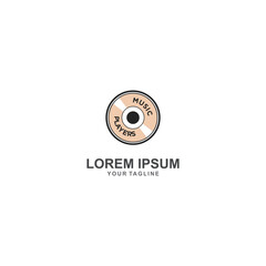 A simple disk logo concept with vintage colors is suitable for your company icon