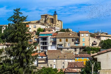 Fotobehang Village perché de Valensole en Provence  © Unclesam