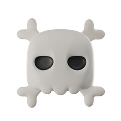 Skull head 3d icon