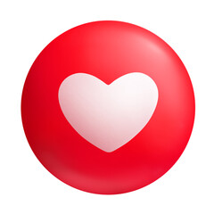 Heart shape emoticon isolated on white background.