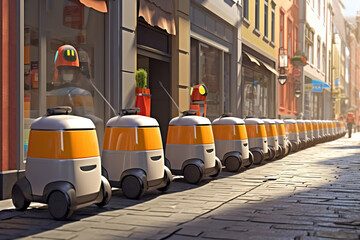 Autonomous delivery vehicles. Generative Ai