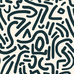 seamless hand-drawn pattern with lines