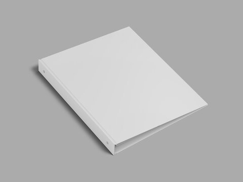 White Blank Cover Binder Stationery 3D Rendered Mockup