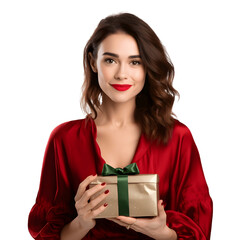 Fototapeta premium woman with gift