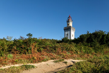 Fototapeta na wymiar The Higuer Cape Lighthouse in Hondarribia