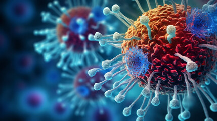 Virus effected blood cells