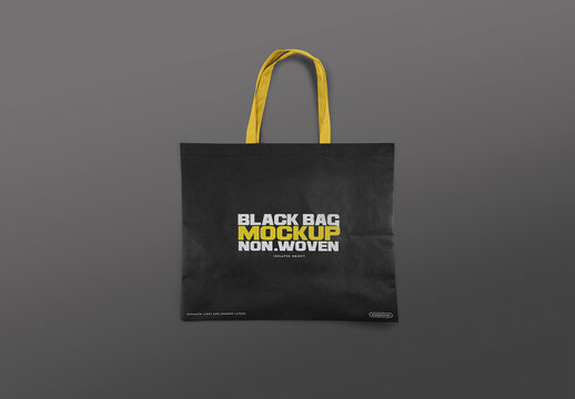 Non Woven Bag Mockup Black