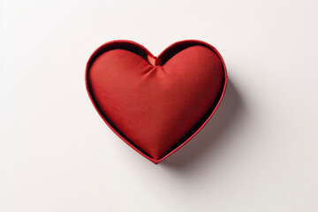 Obraz premium Heart shape cardboard on white background