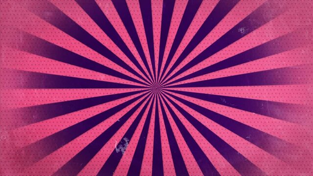 Animated Video Background comic style with poster effect and magnified view in blue and pink